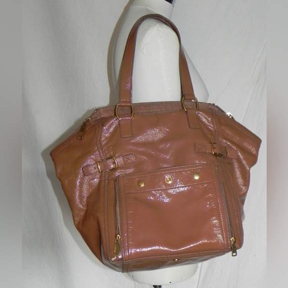 Yves Saint Laurent Patent Leather Large Downtown Tote Bag - Picture 2 of 16